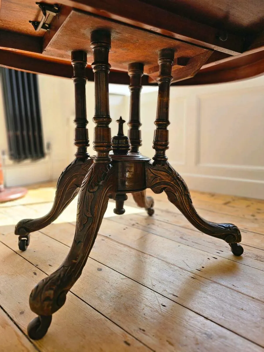 Walnut Victorian Table - Image 4