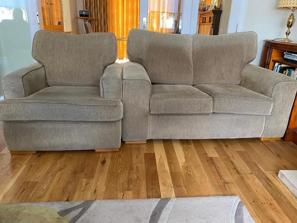 2 seat couch & armchair