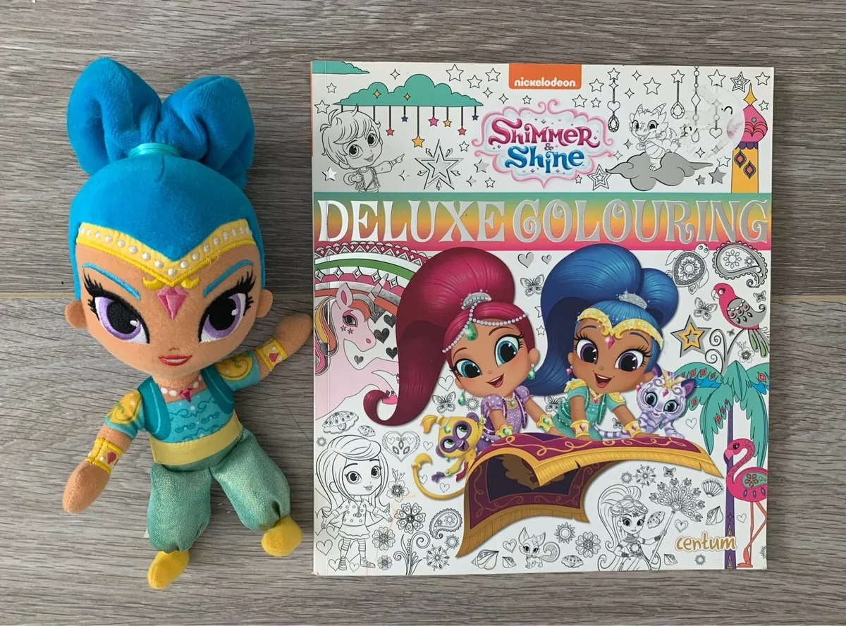 Shimmer and Shine Colouring Book & Soft Toy