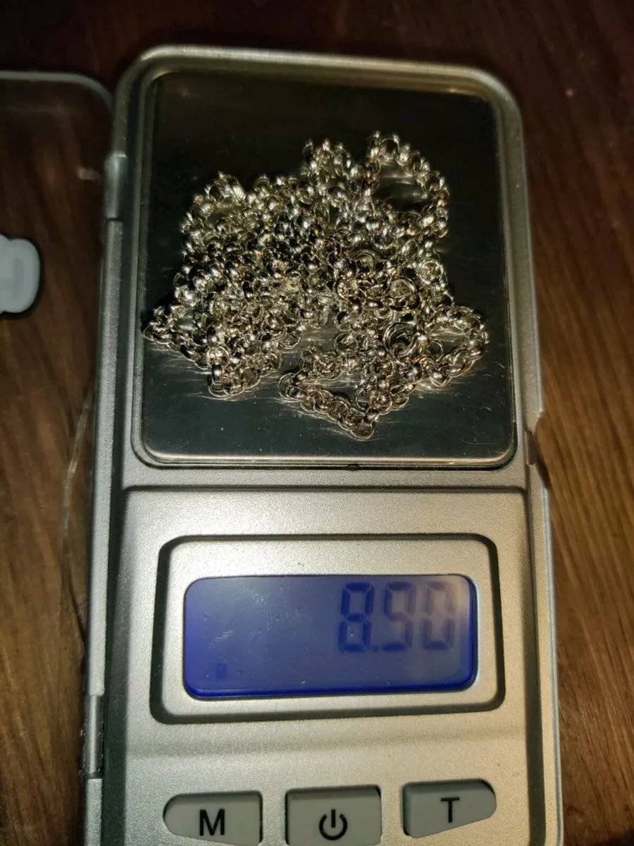 WHITE GOLD BELCHER , 9CT GOLD 8.90 Gram Chain ! - Image 4