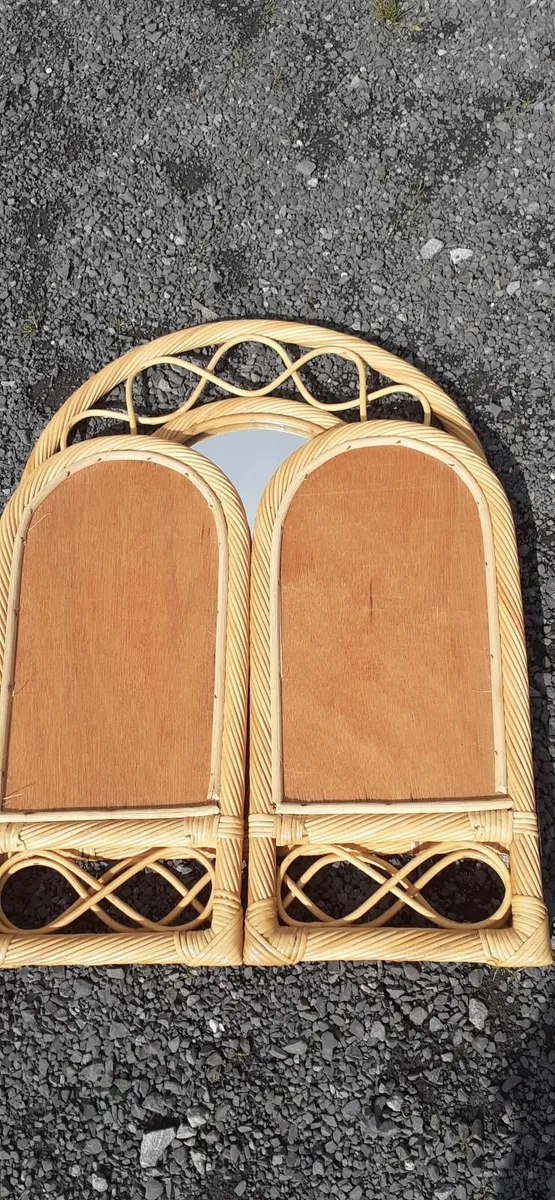 Rattan -bamboo dressing table mirror - Image 3