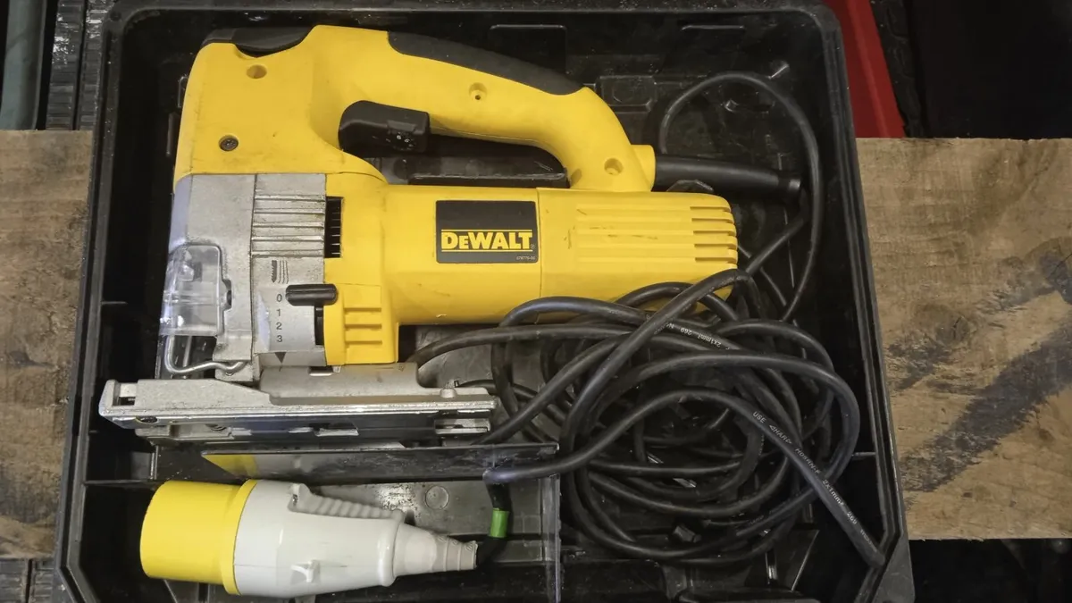 DeWalt 110v Jigsaw, SDS drill and transformer - Image 1