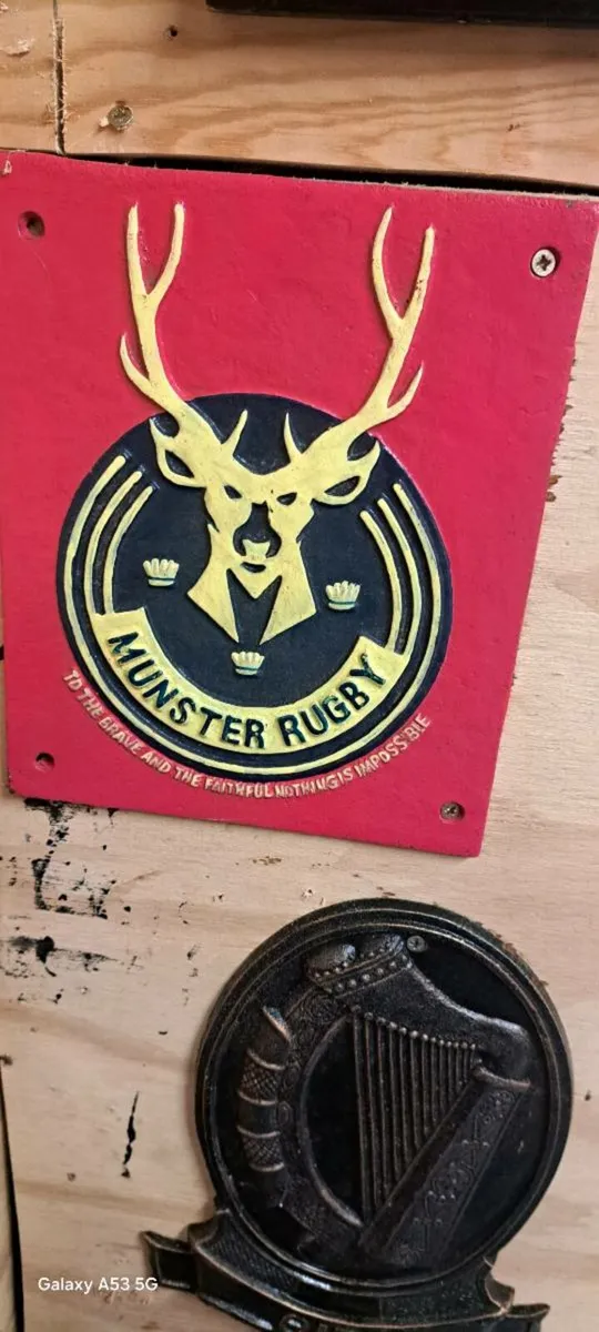Munster rugby cast iron sign