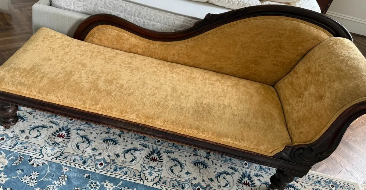 Victorian 19th Century Mahogany Chaise Longue - Image 3