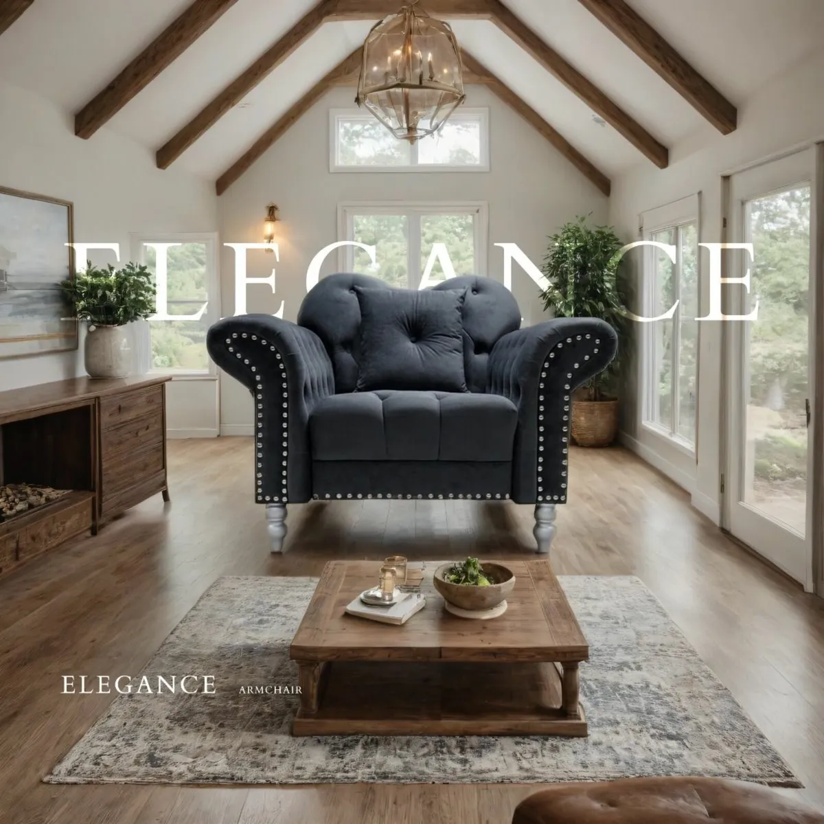 Elegance Plush Grey Sofa Collection - Image 3