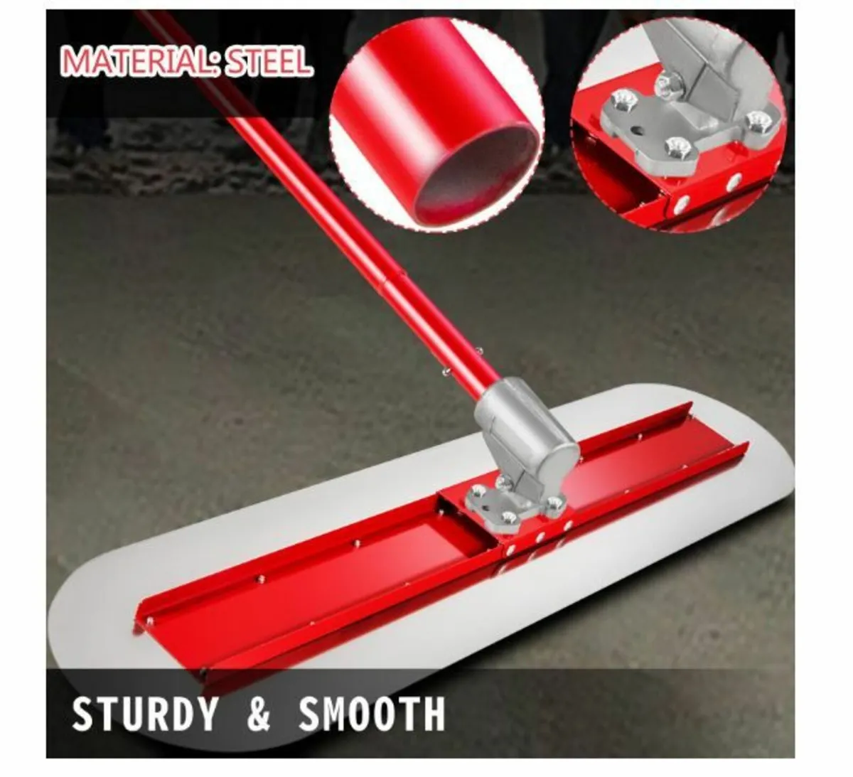 Bull Float Manganese Steel Concrete Float 1200x300 - Image 4