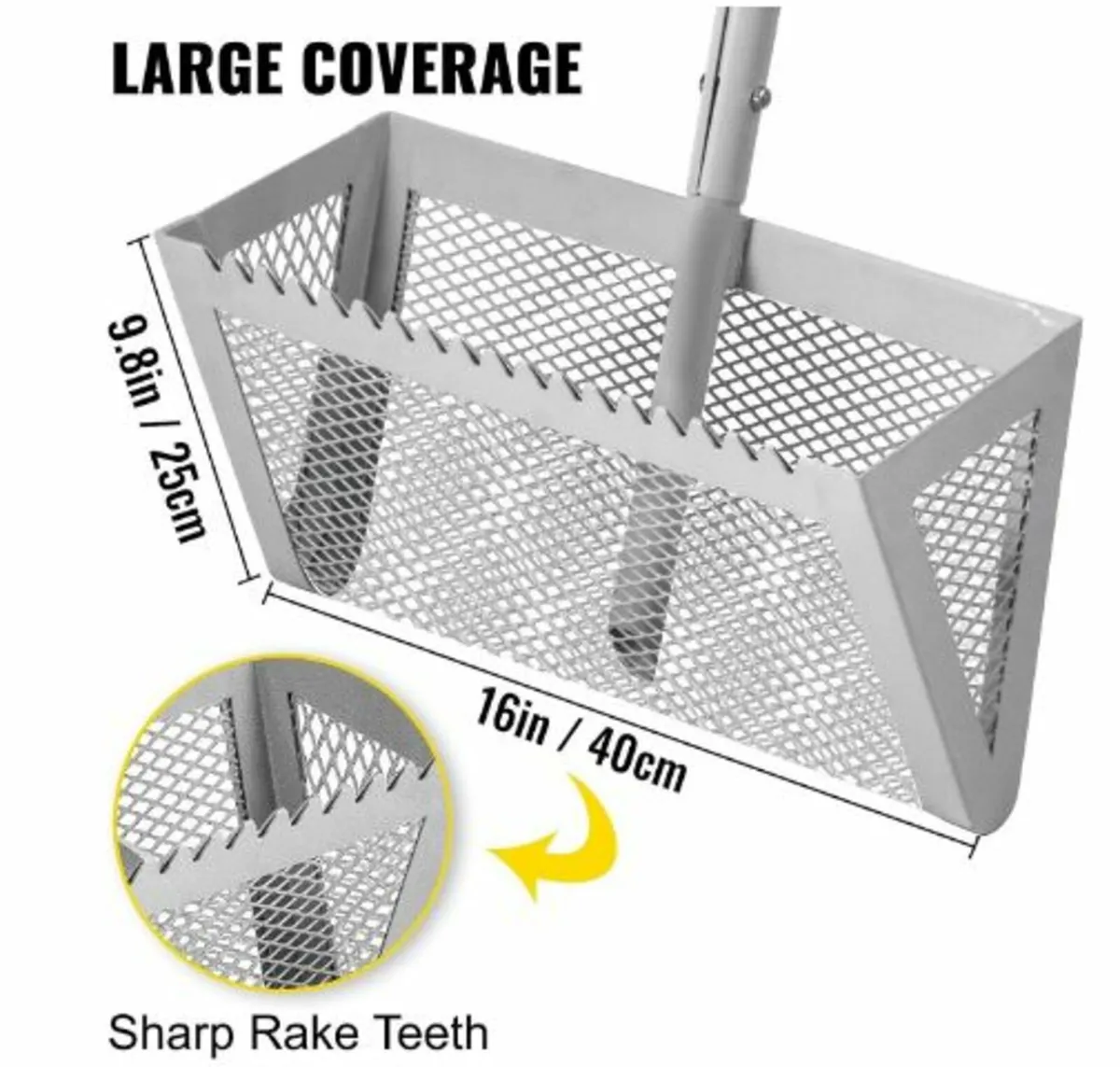 Sand Rake, 52 inches Pole Beach Rake - Image 3