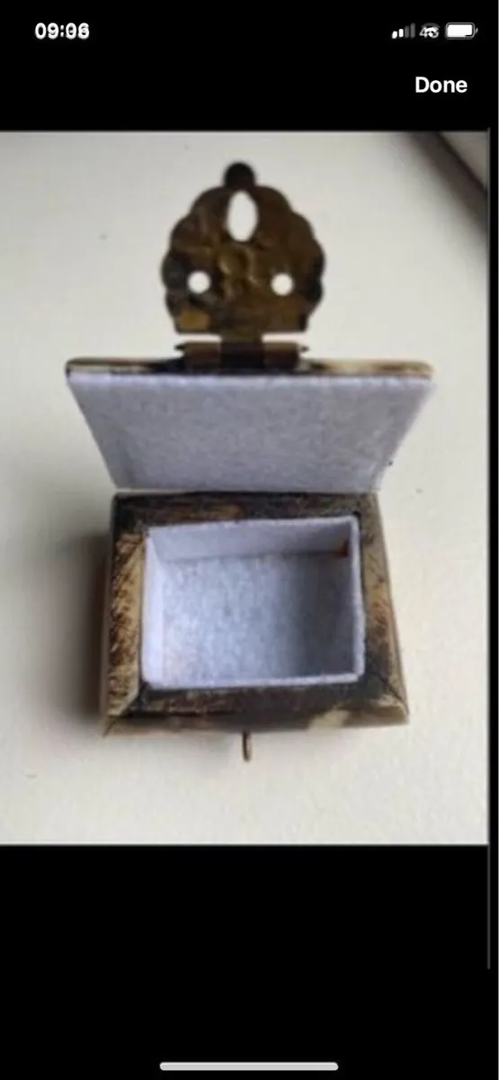 Vintage Bone & Brass Ring/ Jewellery Box - Image 3