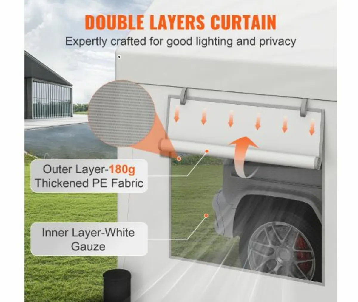 Carport, 12 x 20 ft Heavy Duty Car - Image 4