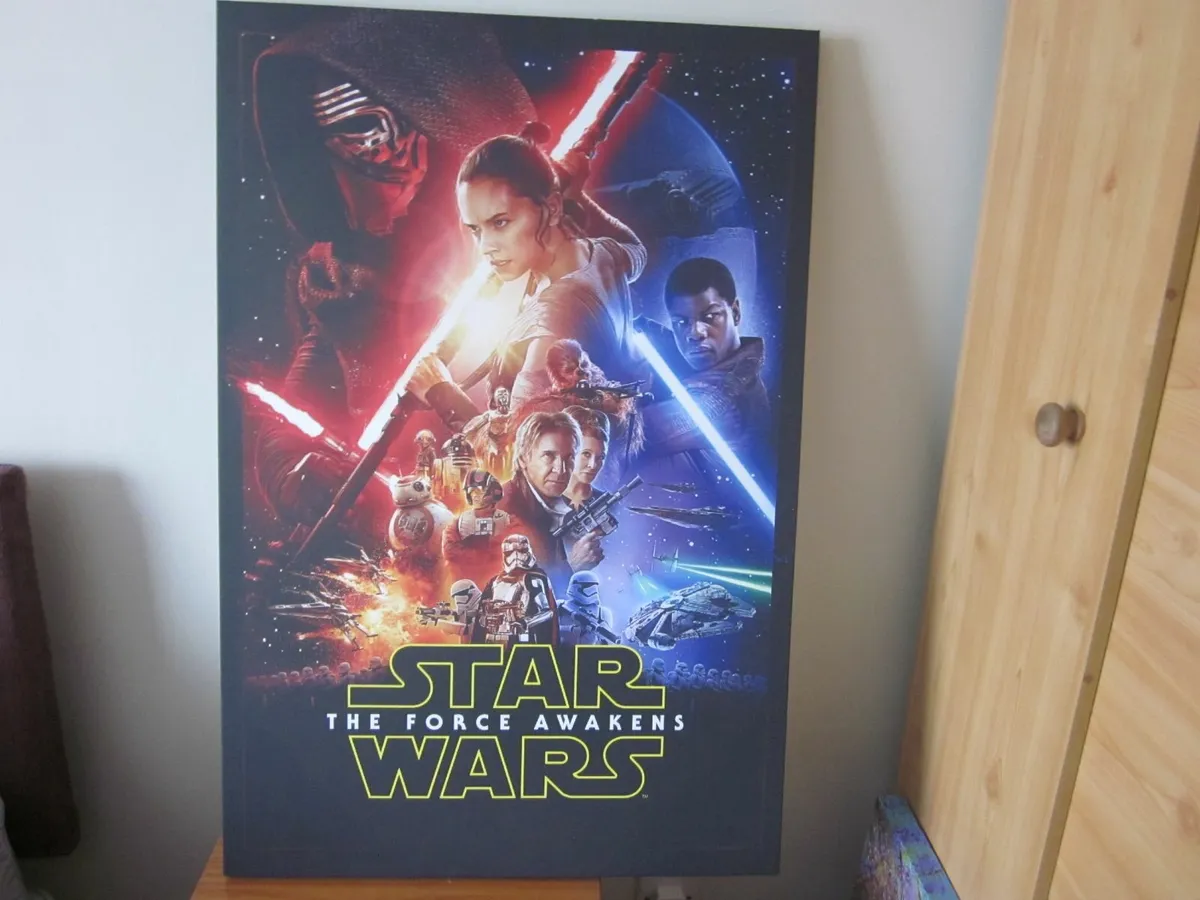 Star Wars The Force Awakes Print on Canvas Poster - Image 1