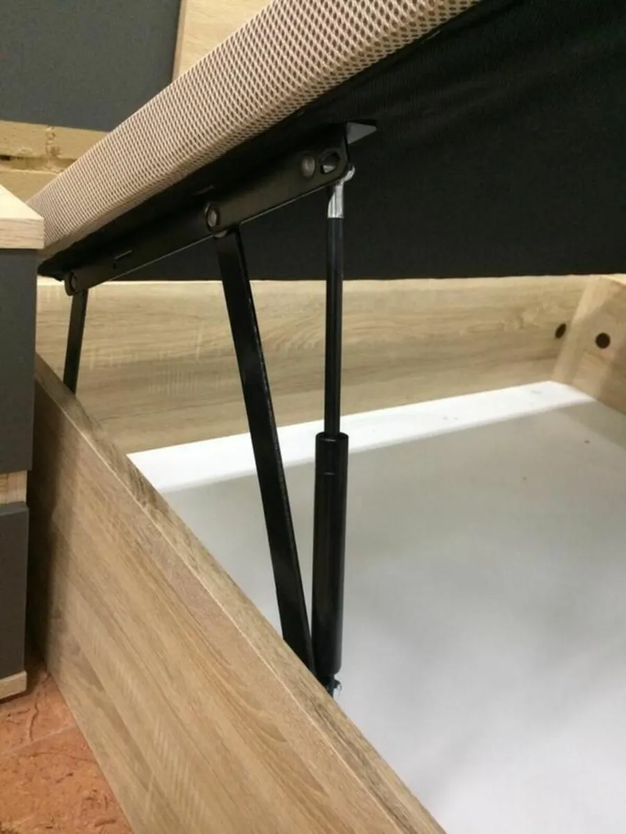 Oak Ottoman Storage Bed - King - Image 2