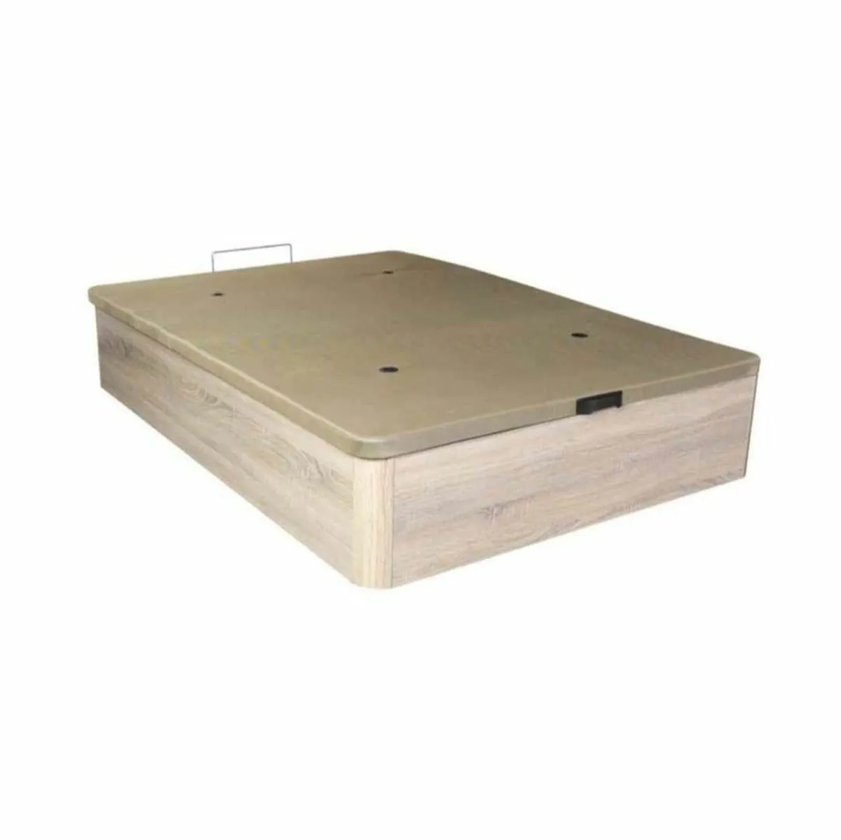 Oak Ottoman Storage Bed - King - Image 3