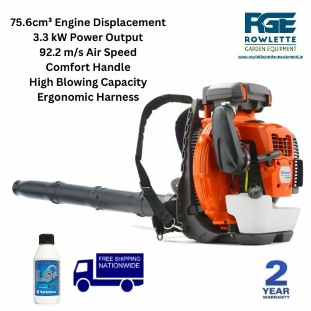 Husqvarna Backpack Blower 580BTS - Image 1
