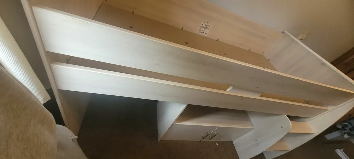 2 Mid Sleeper Single Beds with Desks - Image 4