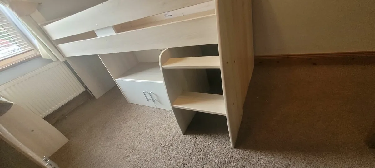 Mid Sleeper Single Bed with Desk - Image 1