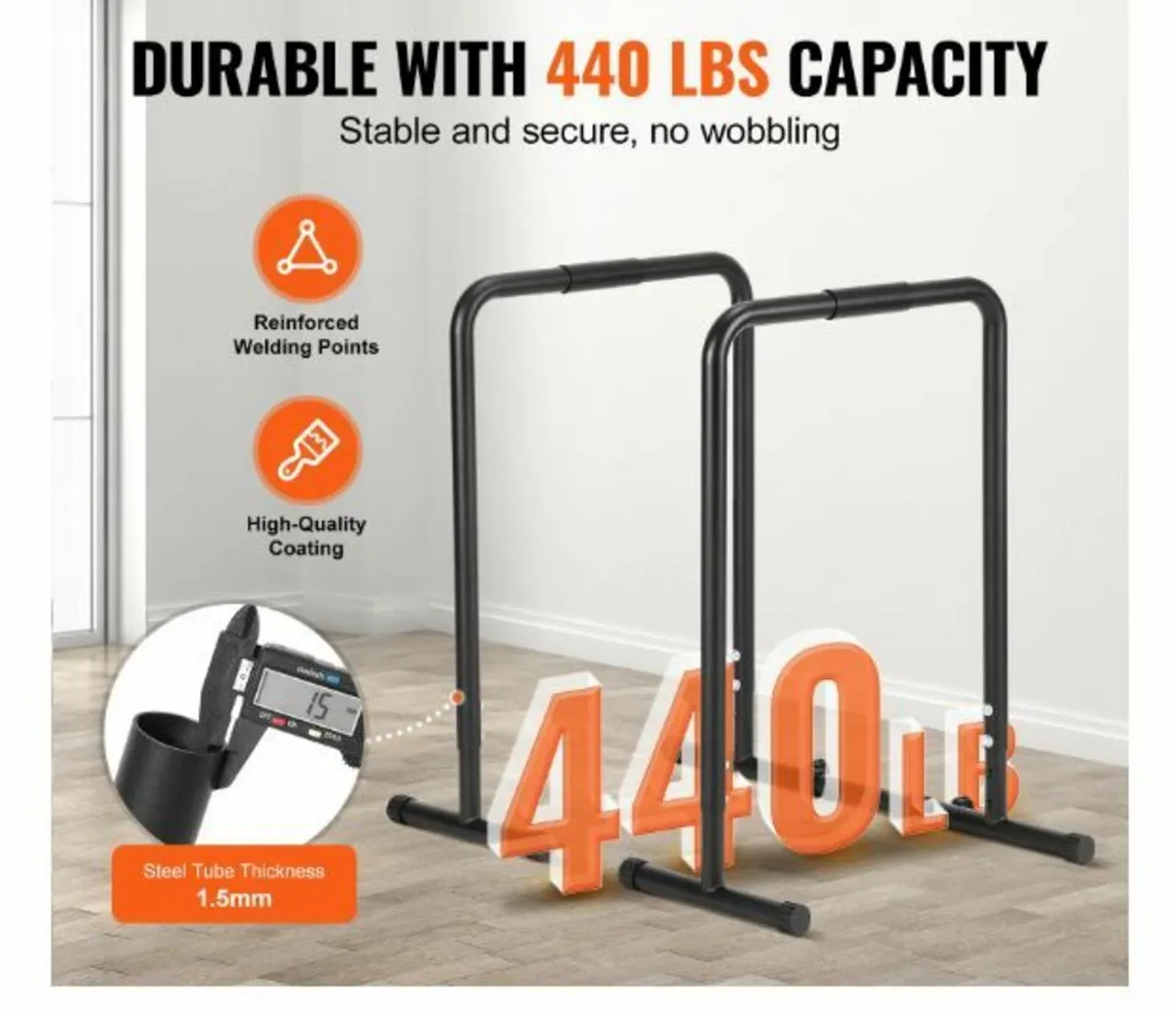 Dip Bar, 440 lbs Capacity, Heave Duty - Image 3