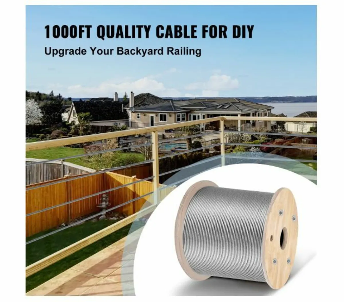 Stainless Steel Cable 3/16"x 1000ft, T316 Marine - Image 2