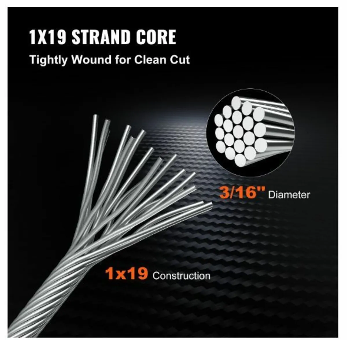 Stainless Steel Cable 3/16"x 1000ft, T316 Marine - Image 3