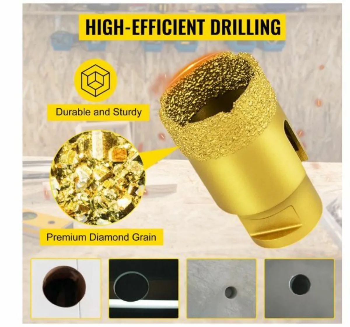 Diamond Holesaw Set 6 PCS Diamond Drill Bits - Image 2