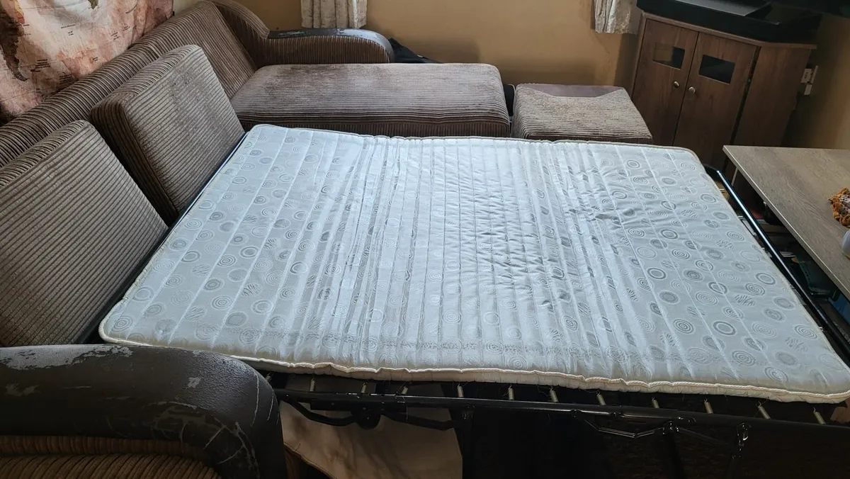 3 Seater storage sofa bed with storage Ottomans - Image 2