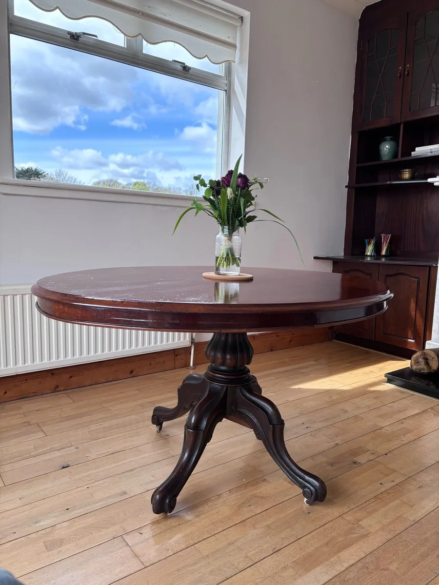 Mid Victorian solid wood table - Image 1