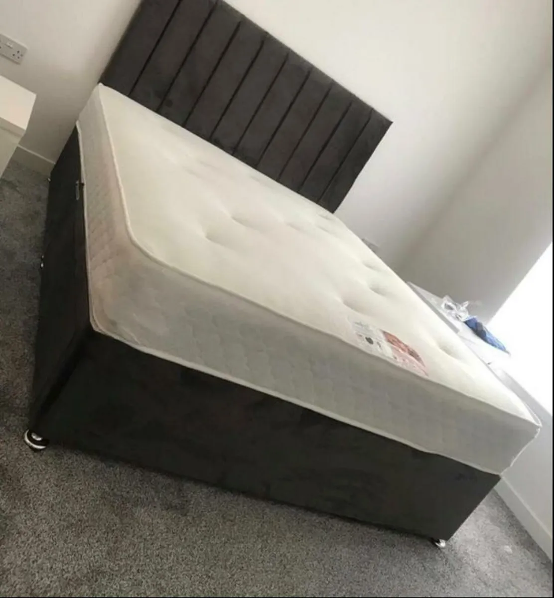 Double Divan split base bed Headboard&mattress - Image 1