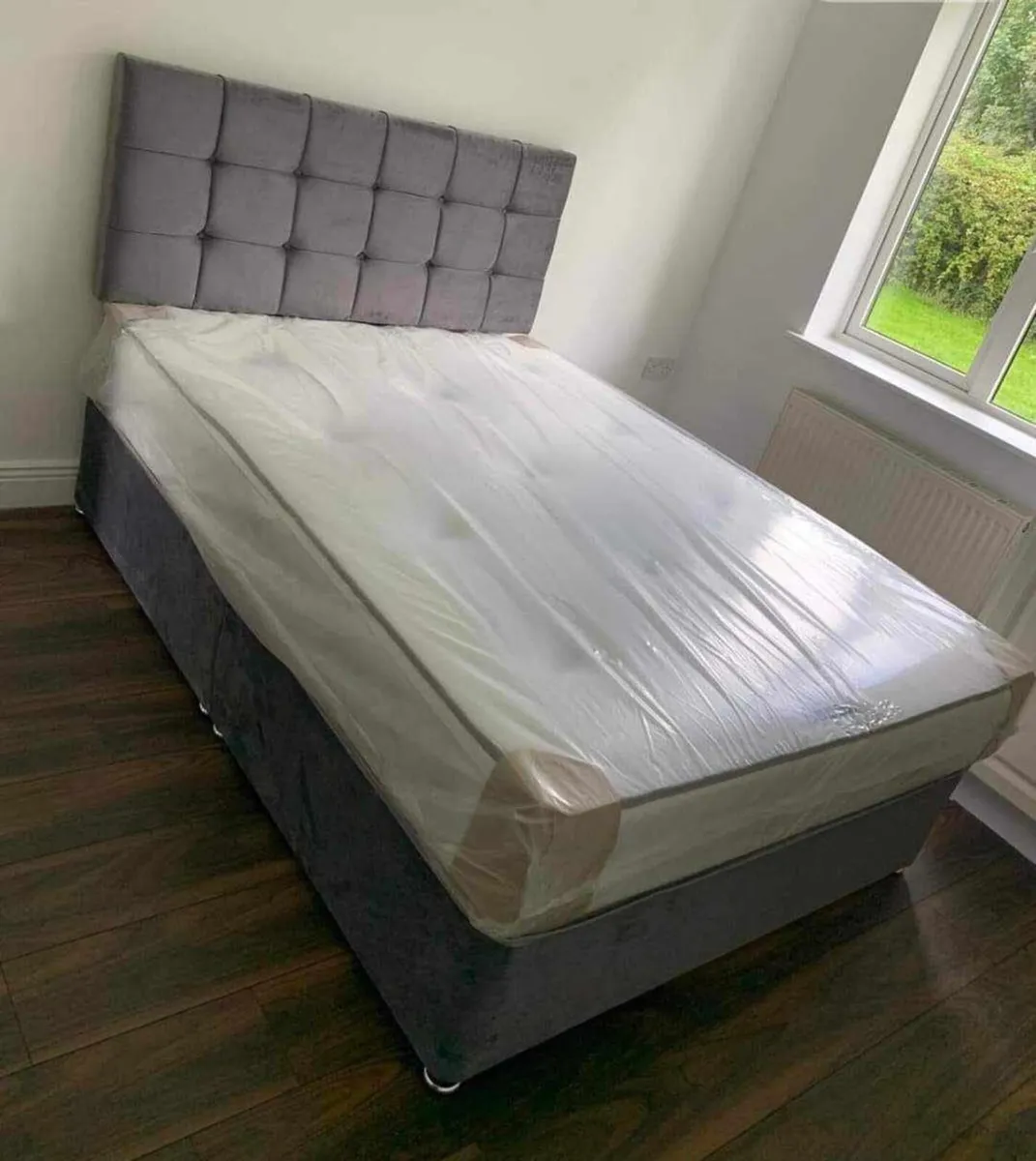 Double Divan split base bed Headboard&mattress - Image 4