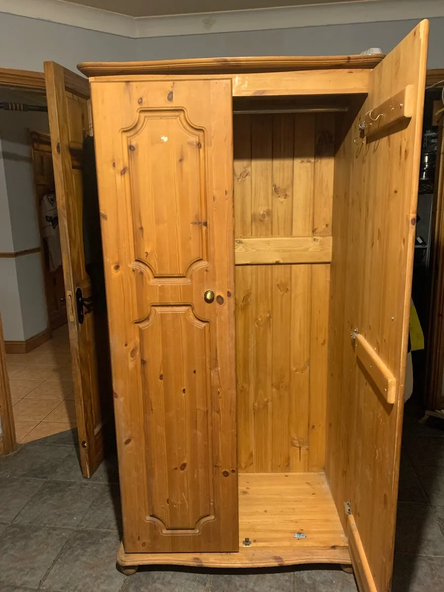 2 Door Pine Wardrobe - Image 2