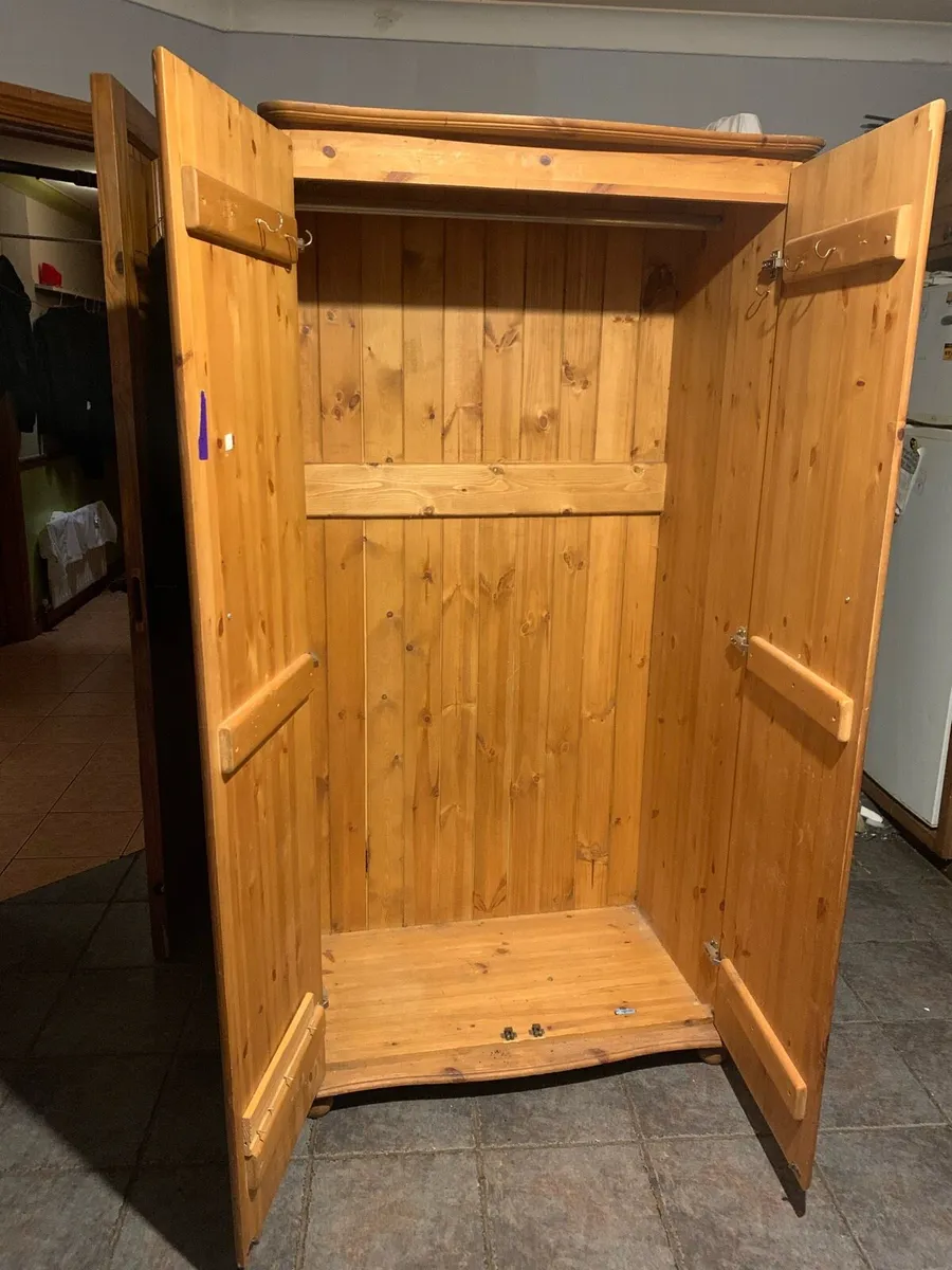2 Door Pine Wardrobe - Image 3