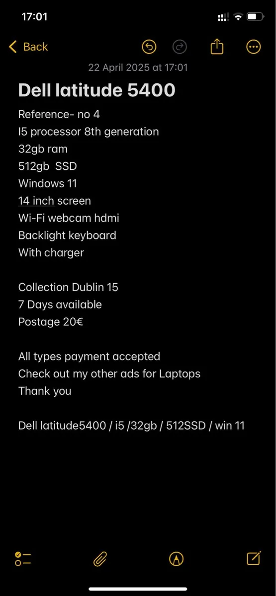 Dell latitude5400 / i5 /32gb / 512SSD / win 11 - Image 2