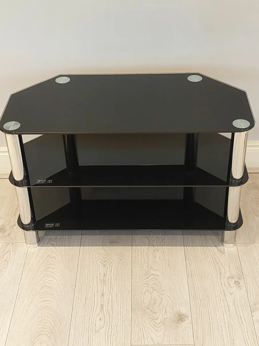 Dark Glass TV Stand - Image 1