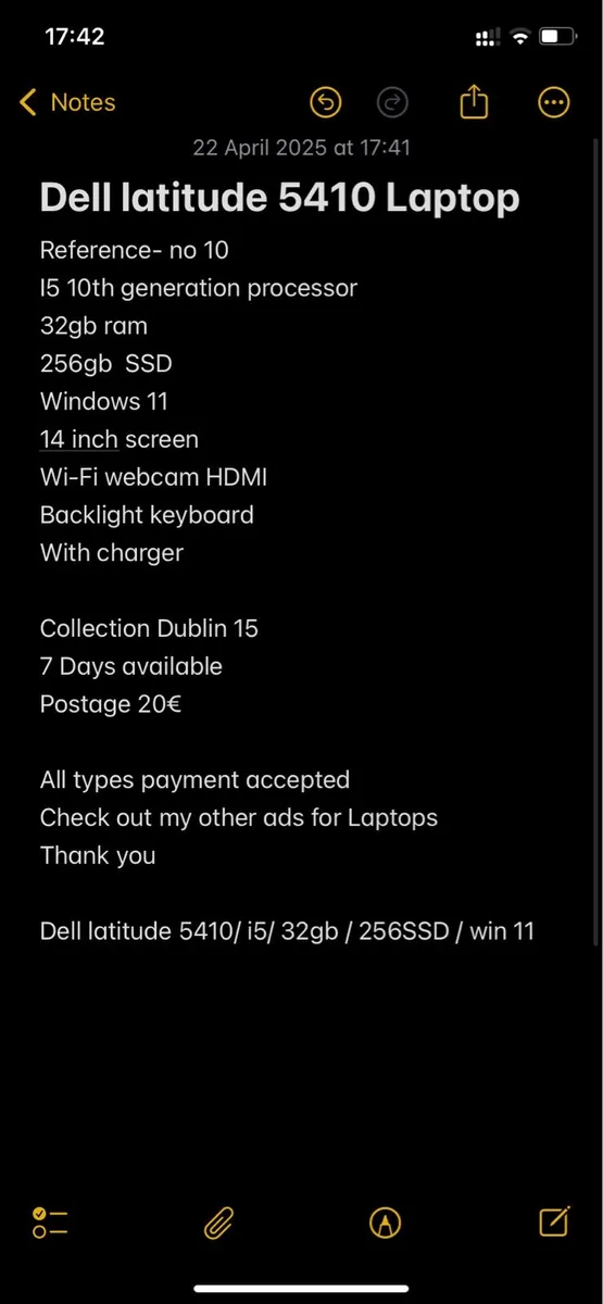 Dell latitude 5410/ i5/ 32gb / 256SSD / win 11 - Image 2