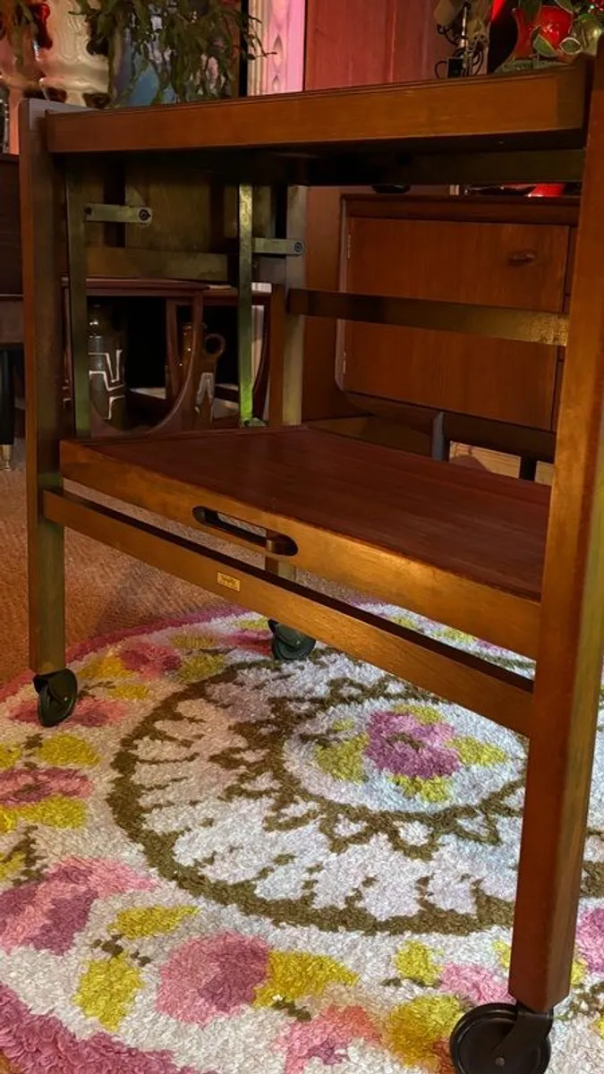 Mid century Metamorphic drinks/serving trolley - Image 1