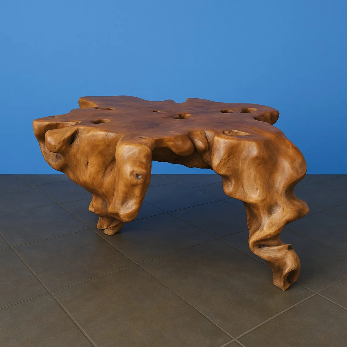 Teak wood coffee table - Image 3