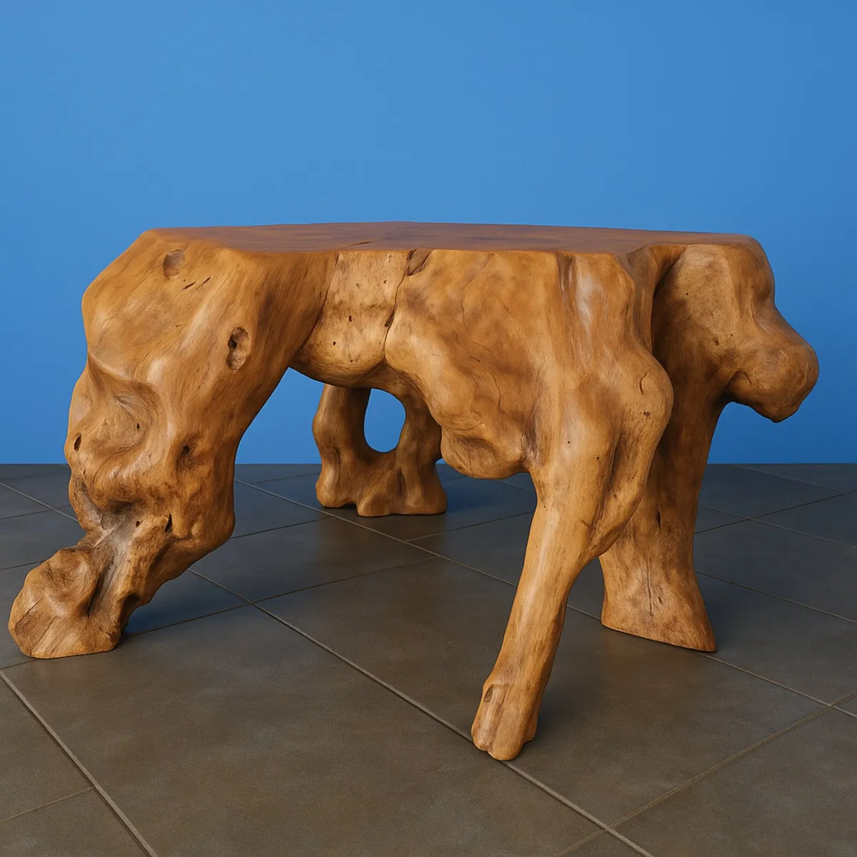 Teak wood coffee table - Image 4