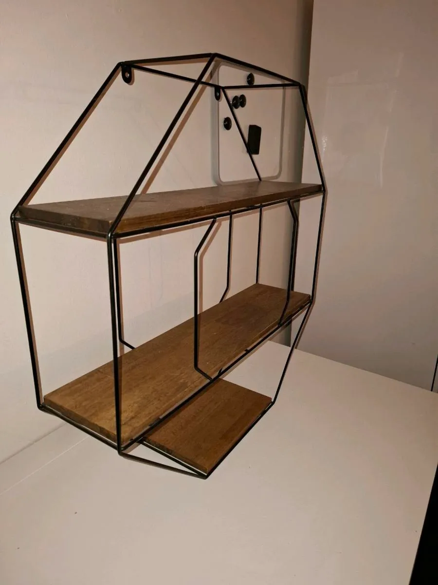 Kate and Laurel Lintz Octagon Floating Wall Shelf - Image 4