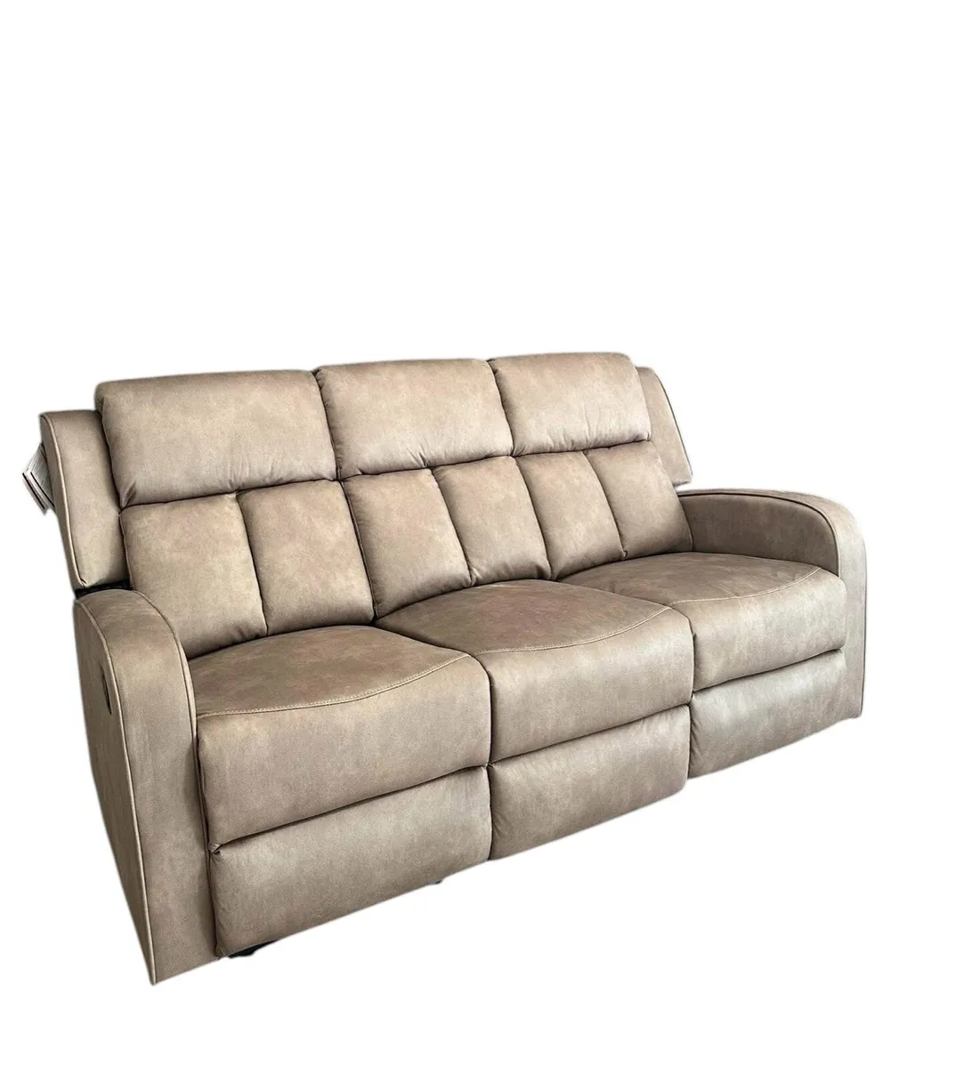 Taupe 3 seater & 2 seater reclining sofa set - Image 4