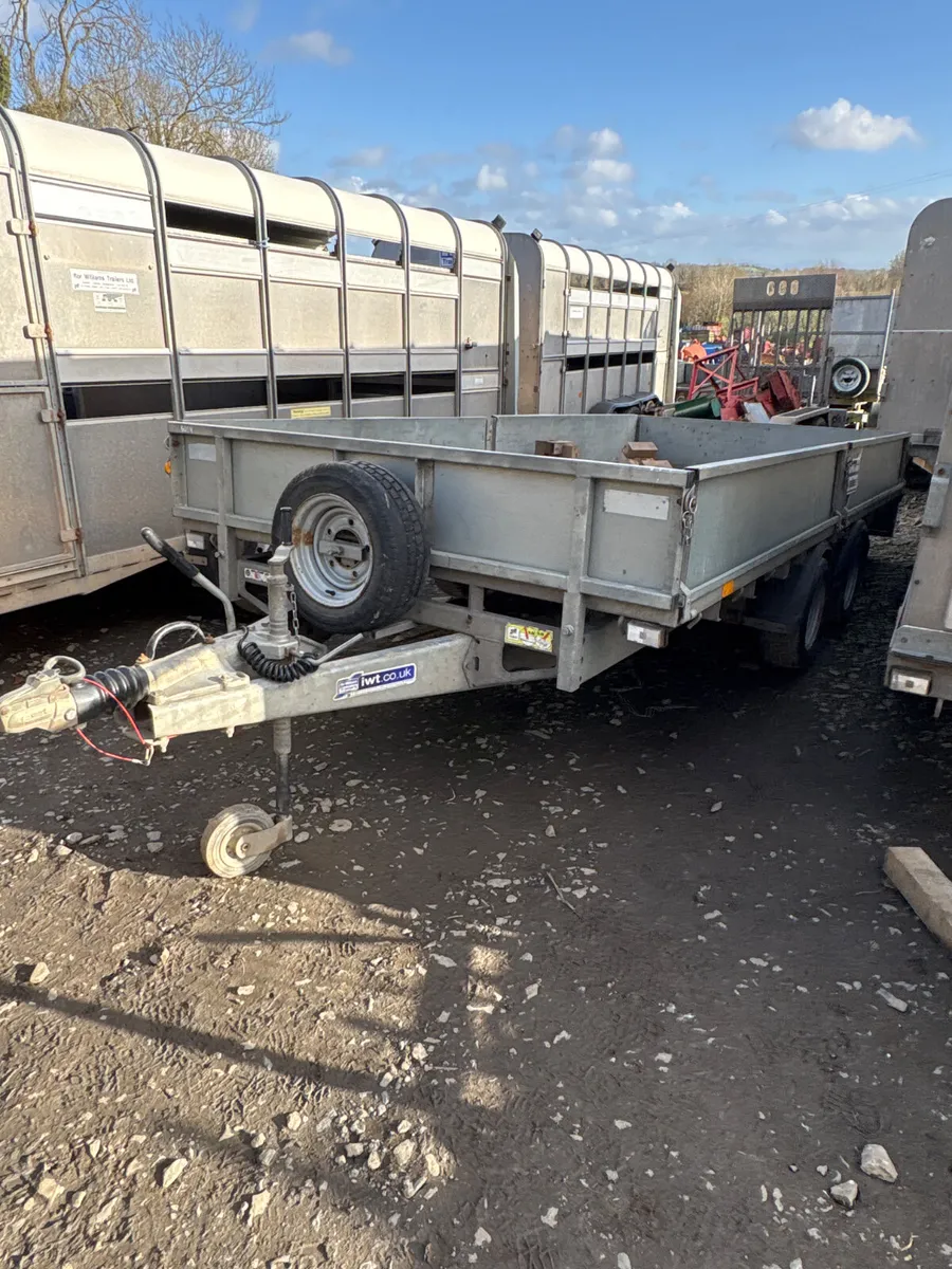 Ifor Williams 14ft builders trailer dropside - Image 1