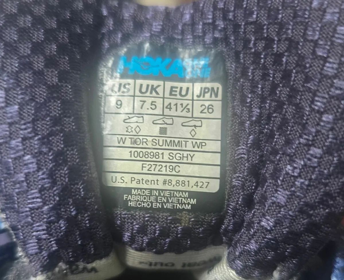 Hoka Tor Summit Walking Shoes WP Size 7.5 - Image 2
