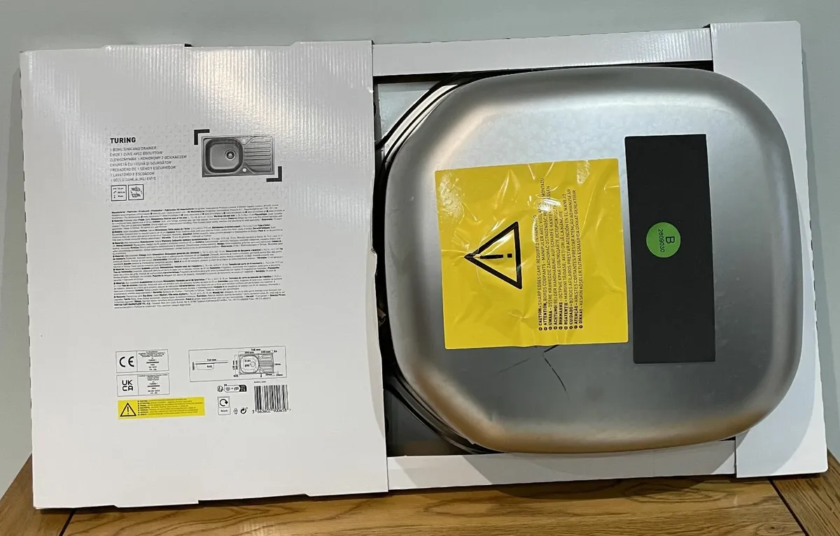 1 Bowl Sink & Drainer: 435 x 760mm - BRAND NEW - Image 4