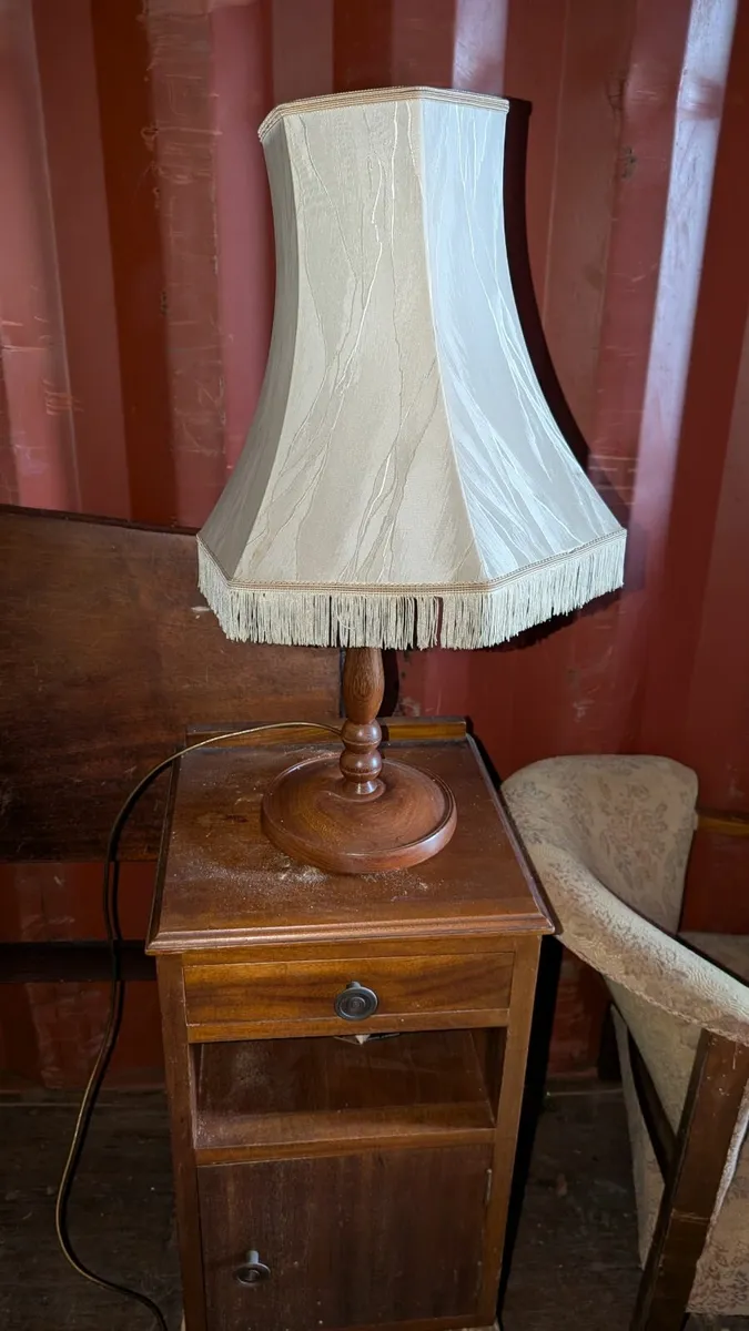 Bedside locker and lamp