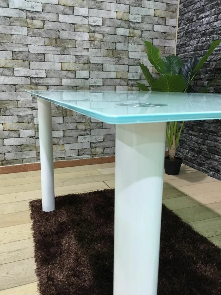 Glass dining table set with 6 chairs Free Delivery - Image 3