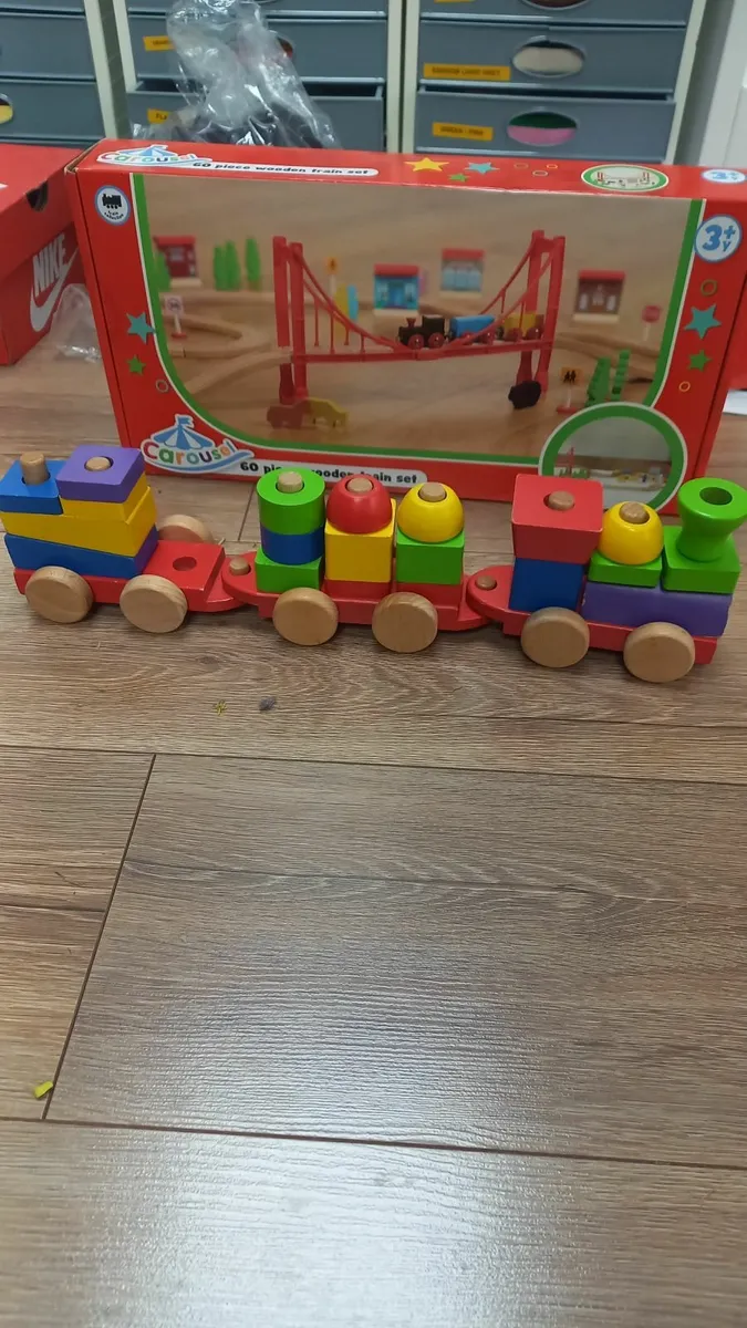 Carousel Wooden Train Set & Carousel Wooden Train