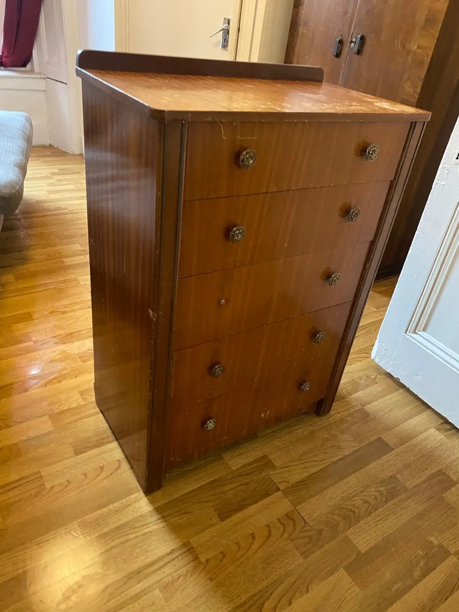Vintage wooden chest of drawers - Image 2
