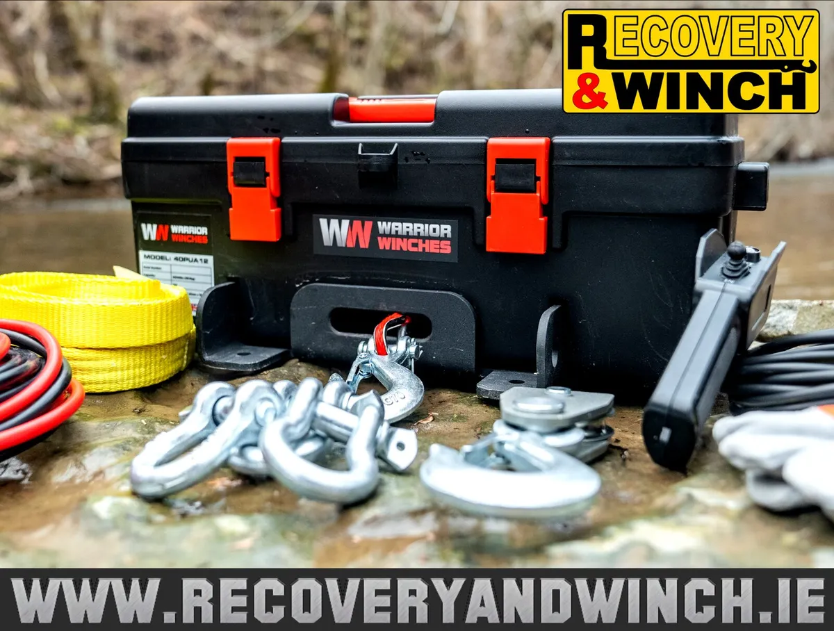 Warrior 4000LB Synthetic Rope Portable Winch 🔴 - Image 3