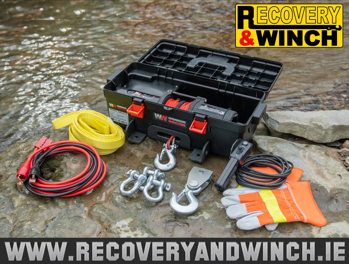 Warrior 4000LB Synthetic Rope Portable Winch 🔴 - Image 2