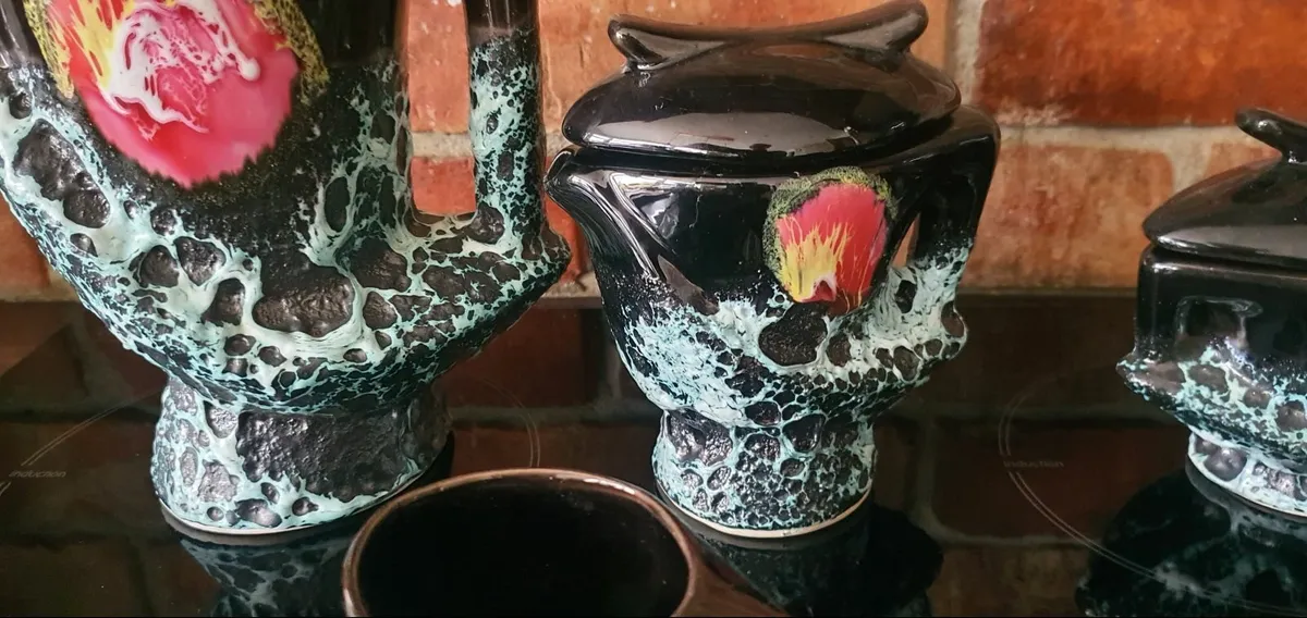 Vallauris lava coffee set 1970's - Image 4