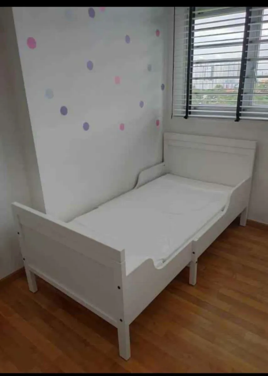 Ikea Sundvik toddler to single bed + mattress - Image 1