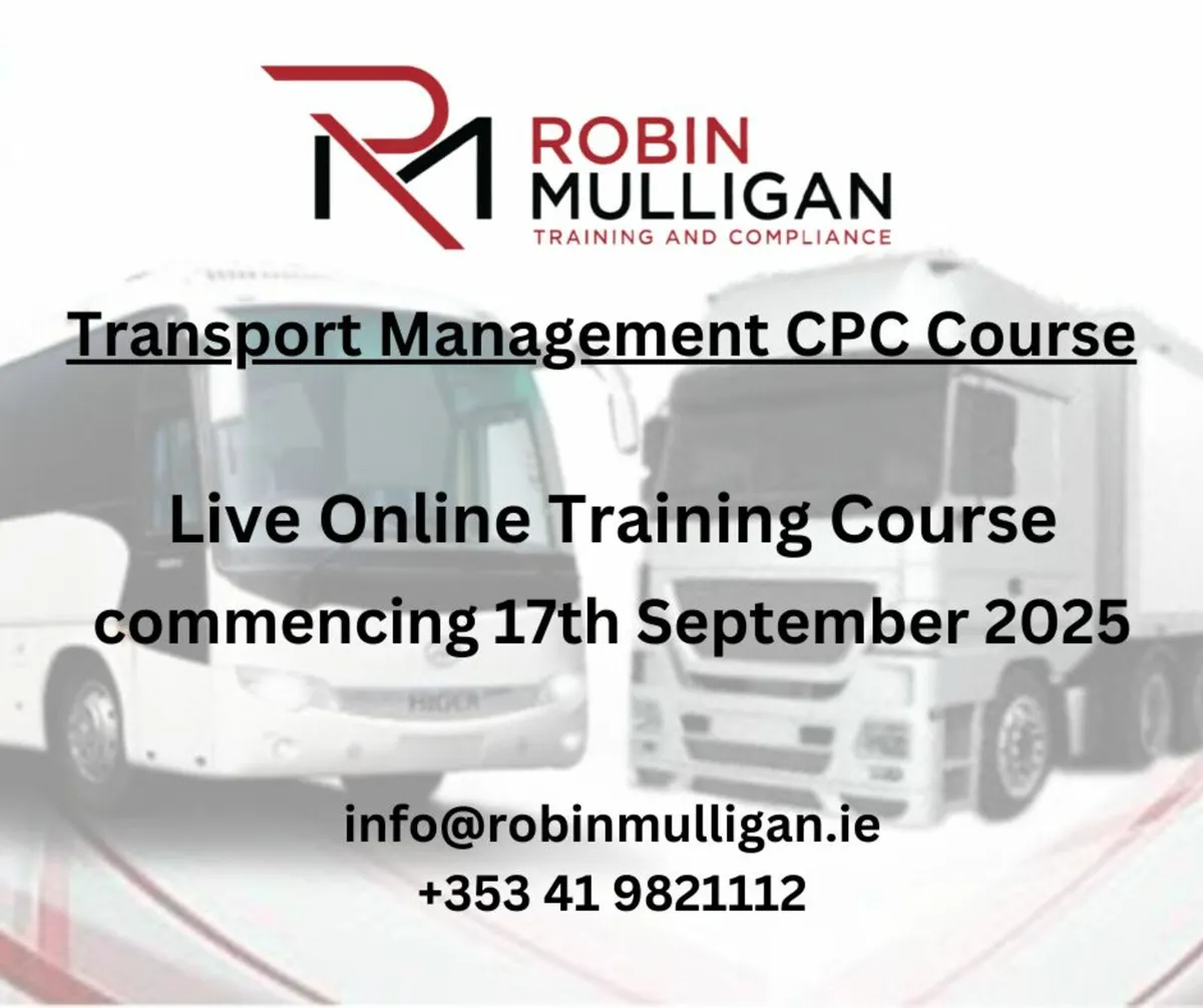 Online Transport Management CPC Course Sept 2025