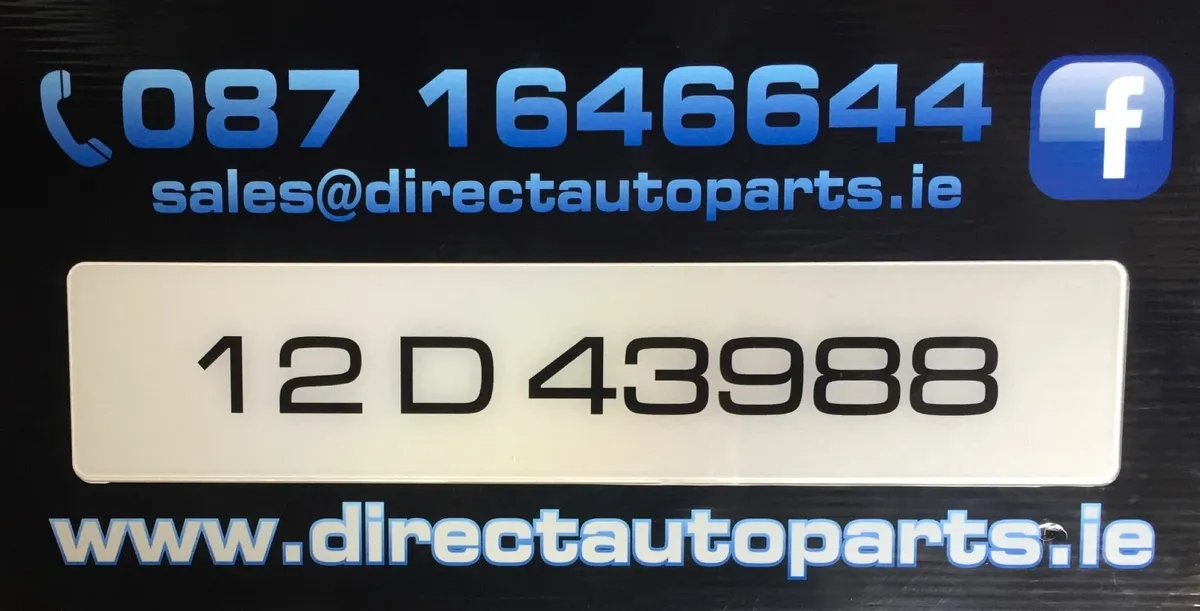 DAP02 Style Oblong Number Plates x 2 - Image 1